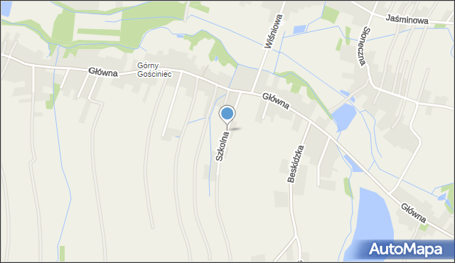 Osiek powiat oświęcimski, Szkolna, mapa Osiek powiat oświęcimski