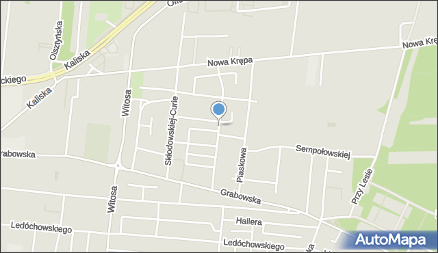 Ostrów Wielkopolski, Szembekowej Marii, mapa Ostrów Wielkopolski