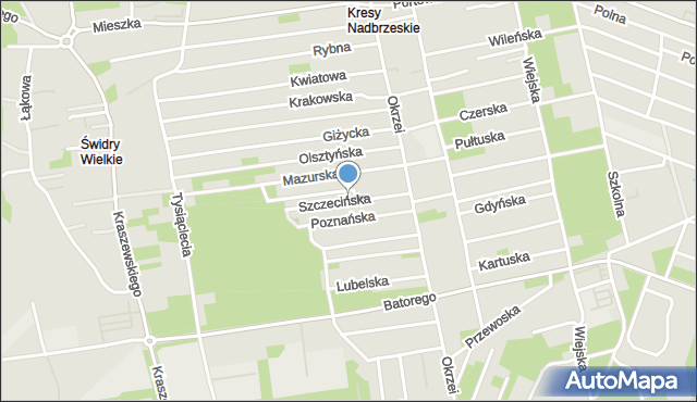 Otwock, Szczecińska, mapa Otwock