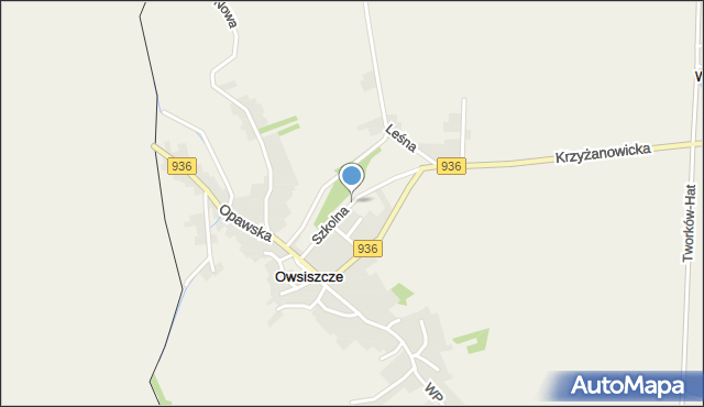 Owsiszcze, Szkolna, mapa Owsiszcze