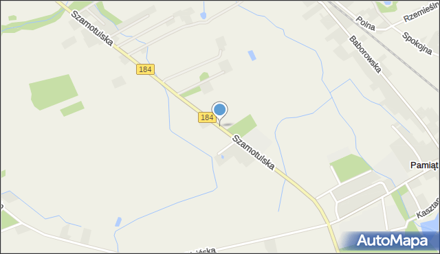 Pamiątkowo, Szamotulska, mapa Pamiątkowo