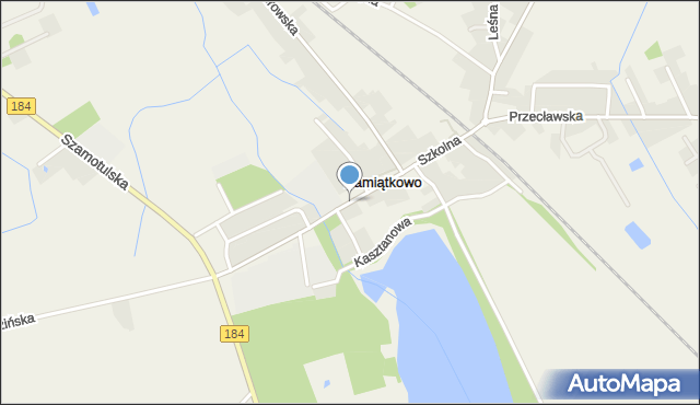 Pamiątkowo, Szkolna, mapa Pamiątkowo