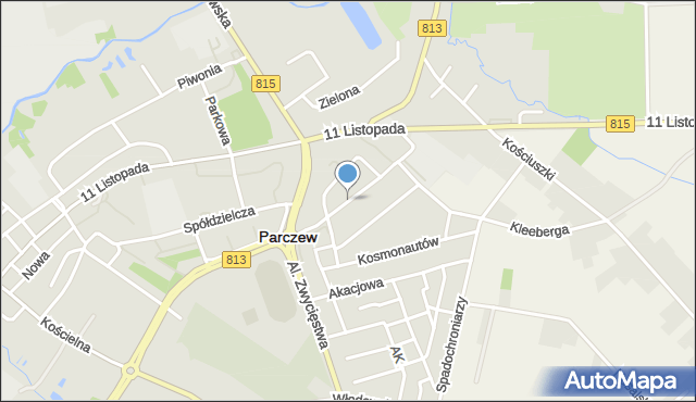 Parczew, Szkolna, mapa Parczew
