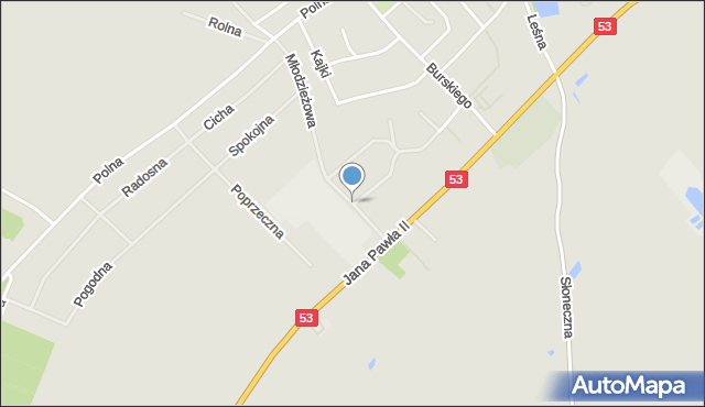 Pasym powiat szczycieński, Szkolna, mapa Pasym powiat szczycieński