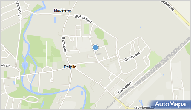 Pelplin, Szkolna, mapa Pelplin