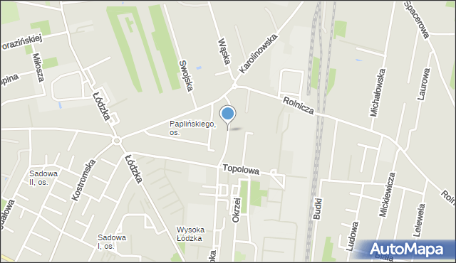 Piotrków Trybunalski, Szymanowskiego Karola, mapa Piotrków Trybunalski