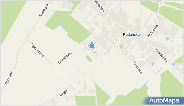 Podańsko, Szczęśliwa, mapa Podańsko