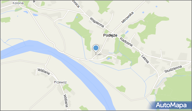 Podłęże gmina Alwernia, Szlachecka, mapa Podłęże gmina Alwernia