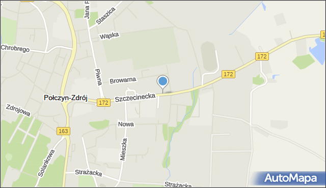 Połczyn-Zdrój, Szczecinecka, mapa Połczyn-Zdrój