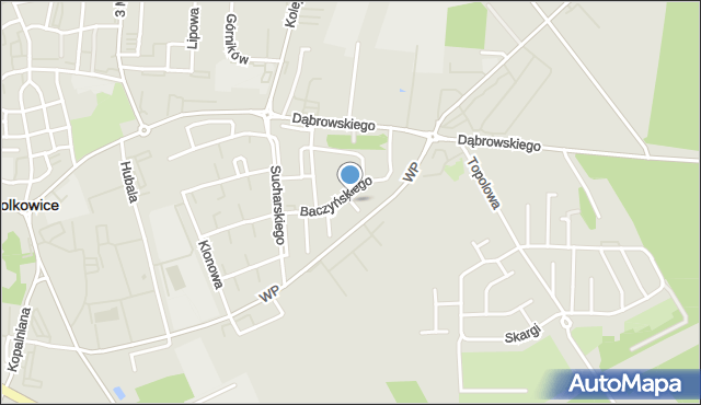 Polkowice, Szarych Szeregów, mapa Polkowice