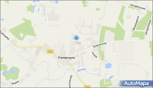 Pomieczyno, Szymichowskiego, ks., mapa Pomieczyno