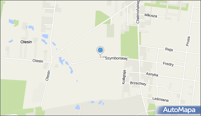 Posada gmina Kazimierz Biskupi, Szymborskiej Wisławy, mapa Posada gmina Kazimierz Biskupi