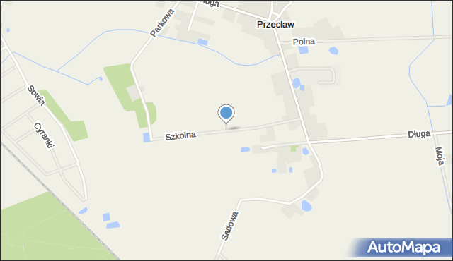 Przecław gmina Szamotuły, Szkolna, mapa Przecław gmina Szamotuły