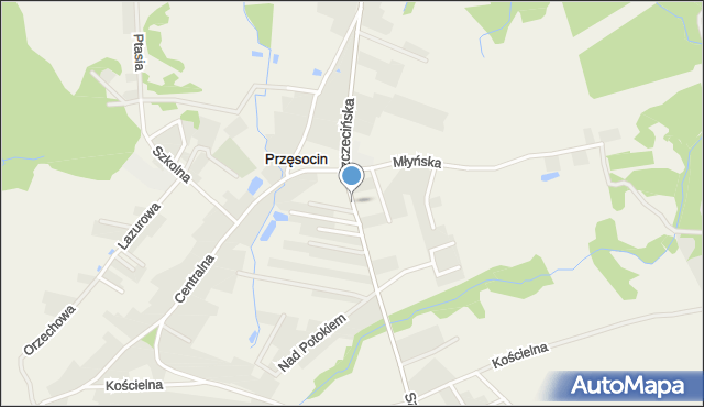 Przęsocin, Szczecińska, mapa Przęsocin