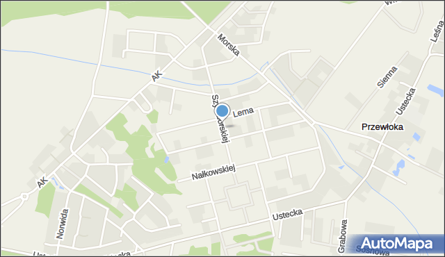 Przewłoka gmina Ustka, Szymborskiej Wisławy, mapa Przewłoka gmina Ustka