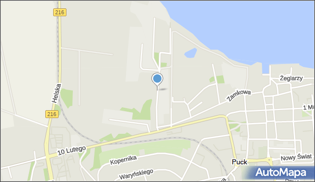 Puck, Szystowskiego E., kmdr., mapa Puck