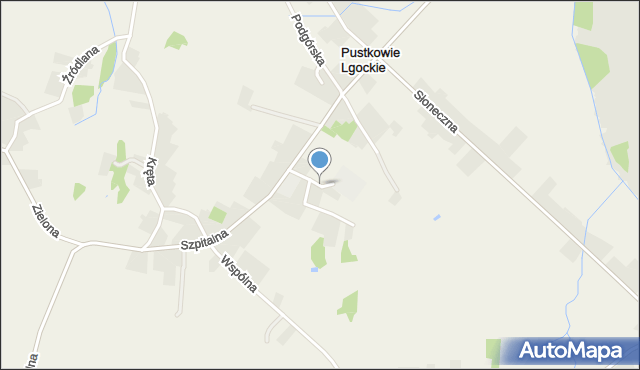 Pustkowie Lgockie, Szkolna, mapa Pustkowie Lgockie