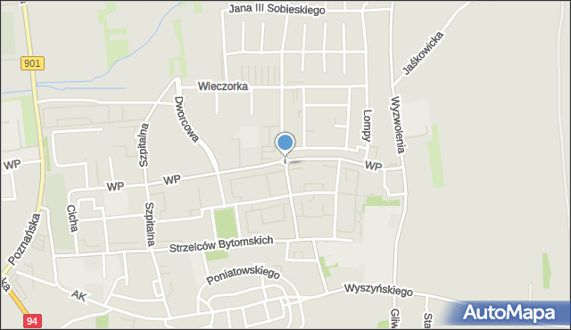 Pyskowice powiat gliwicki, Szopena, mapa Pyskowice powiat gliwicki