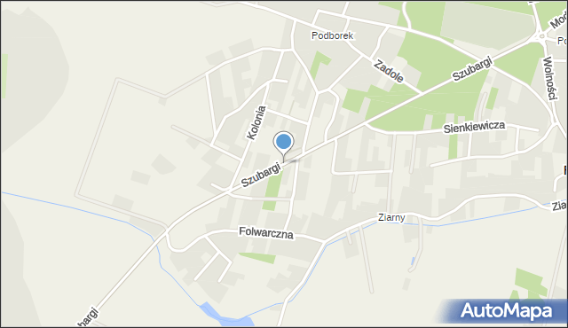 Pysznica, Szubargi Władysława, ks., mapa Pysznica