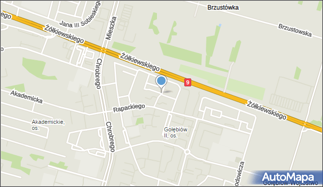 Radom, Szczawińskiego Romana, mapa Radomia
