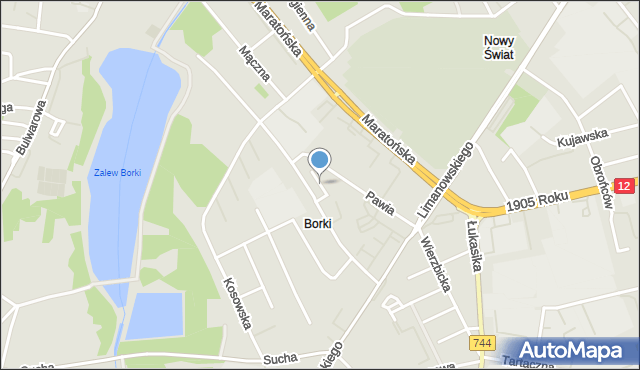 Radom, Szczygla, mapa Radomia