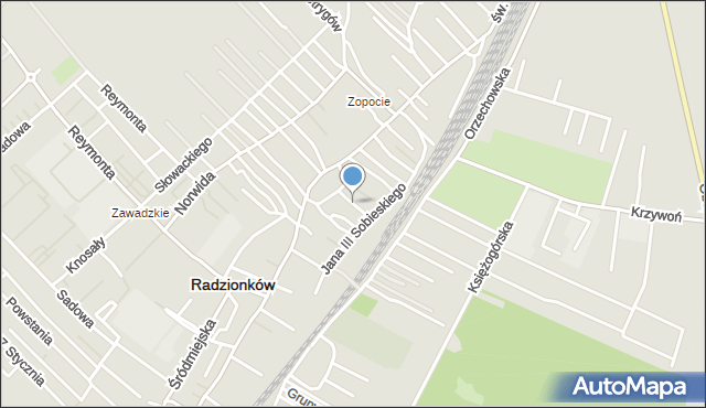 Radzionków, Szeroka, mapa Radzionków