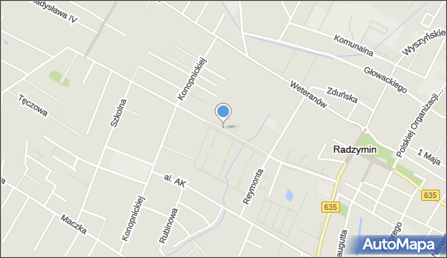 Radzymin powiat wołomiński, Szymborskiej Wisławy, mapa Radzymin powiat wołomiński