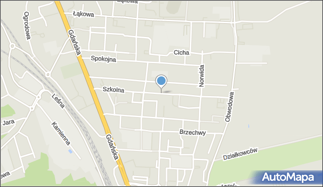 Reda, Szkolna, mapa Reda