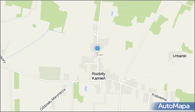 Rozbity Kamień, Szajkowskiego Wiktora, mapa Rozbity Kamień