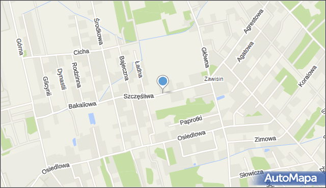 Rusiec gmina Nadarzyn, Szczęśliwa, mapa Rusiec gmina Nadarzyn
