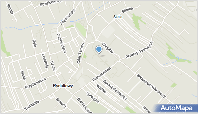 Rydułtowy, Szpitalna, mapa Rydułtowy