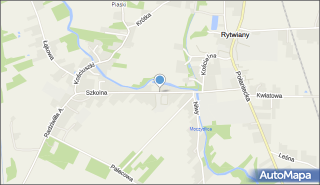 Rytwiany, Szkolna, mapa Rytwiany