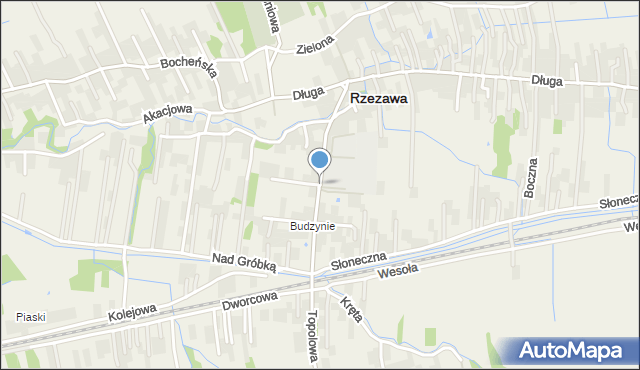 Rzezawa, Szkolna, mapa Rzezawa