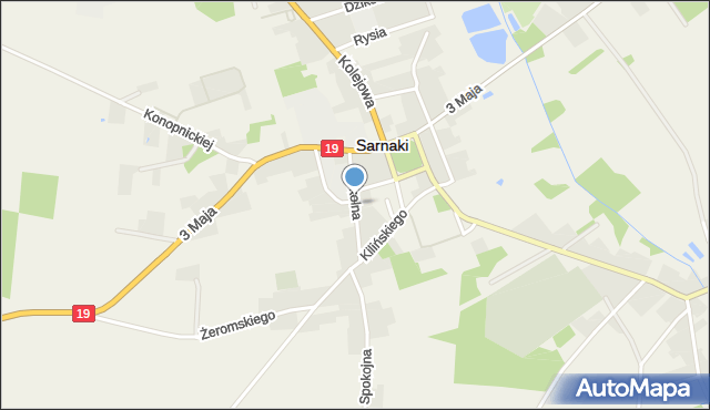 Sarnaki, Szkolna, mapa Sarnaki