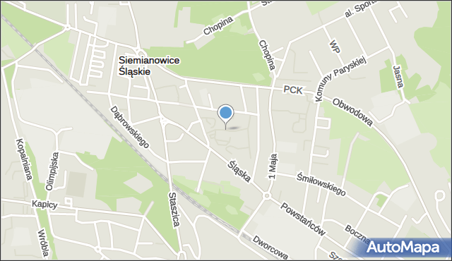 Siemianowice Śląskie, Szpitalna, mapa Siemianowice Śląskie
