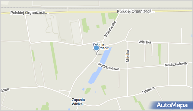 Sieradz, Szlachecka, mapa Sieradz