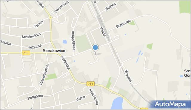 Sierakowice powiat kartuski, Szczęśliwa, mapa Sierakowice powiat kartuski