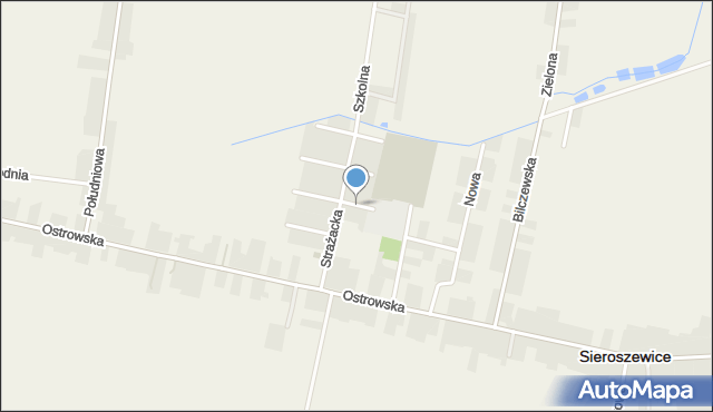Sieroszewice, Szkolna, mapa Sieroszewice