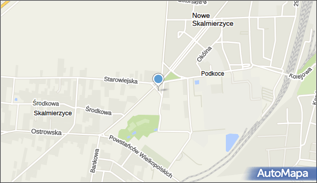 Skalmierzyce, Szumiących Wierzb, mapa Skalmierzyce