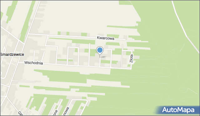 Smardzewice, Szafirowa, mapa Smardzewice