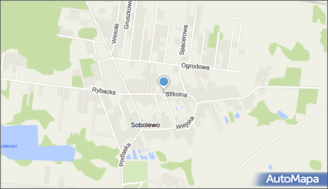 Sobolewo gmina Grabówka, Szkolna, mapa Sobolewo gmina Grabówka