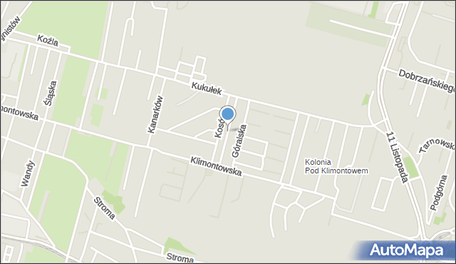 Sosnowiec, Szczytowa, mapa Sosnowca