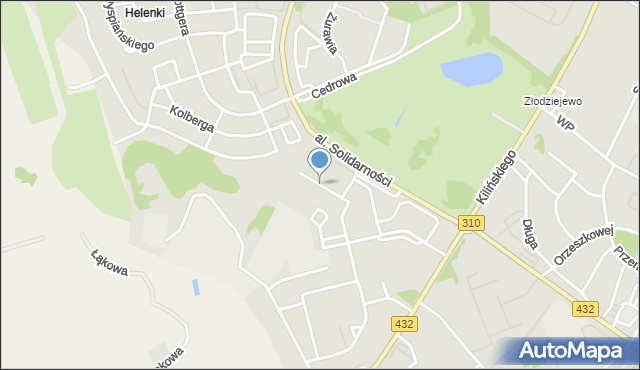 Śrem, Szymanowskiego Karola, mapa Śrem