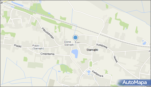 Staniątki, Szkolna, mapa Staniątki