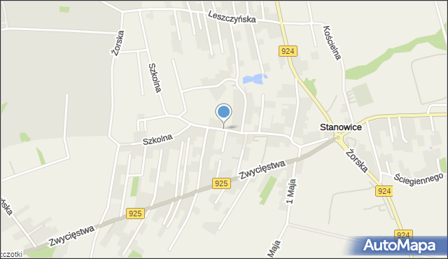 Stanowice gmina Czerwionka-Leszczyny, Szkolna, mapa Stanowice gmina Czerwionka-Leszczyny