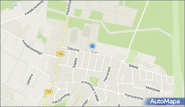 Starachowice, Szkolna, mapa Starachowic