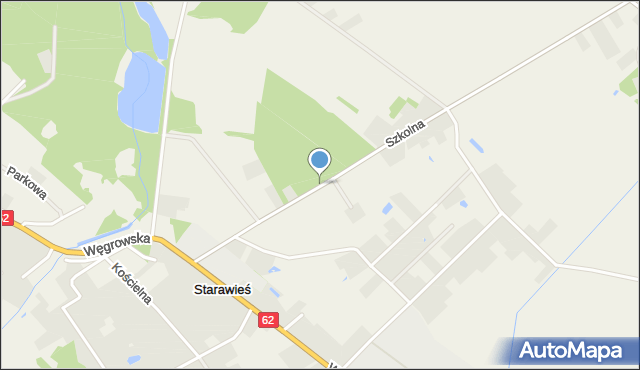 Starawieś, Szkolna, mapa Starawieś