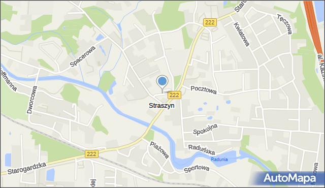 Straszyn, Szkolna, mapa Straszyn