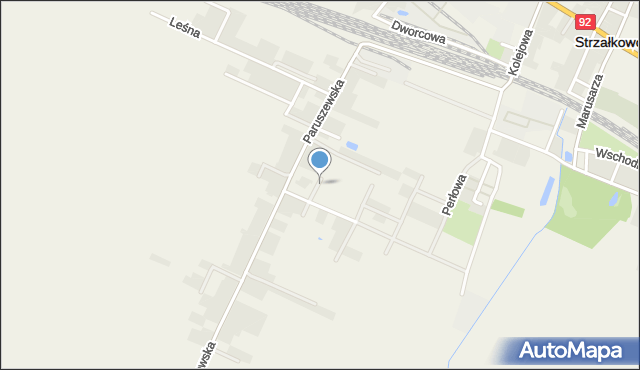 Strzałkowo powiat słupecki, Szmaragdowa, mapa Strzałkowo powiat słupecki