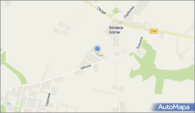 Strzelce Górne, Szczęśliwa, mapa Strzelce Górne